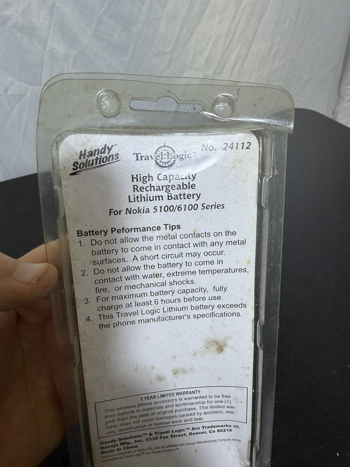 Travel Logic High Capacity Lithium Battery for Nokia 5100/6100 Series - Wormhole Thrift