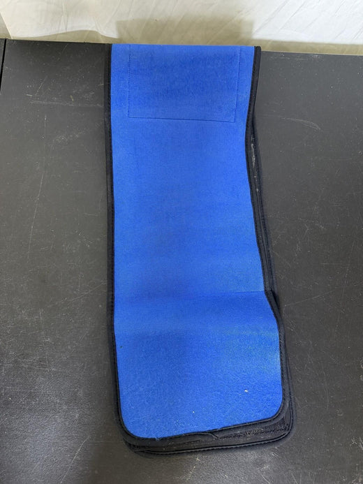 Blue Neoprene Waist Trimmer Back Support Wrap Made in Taiwan - Wormhole Thrift