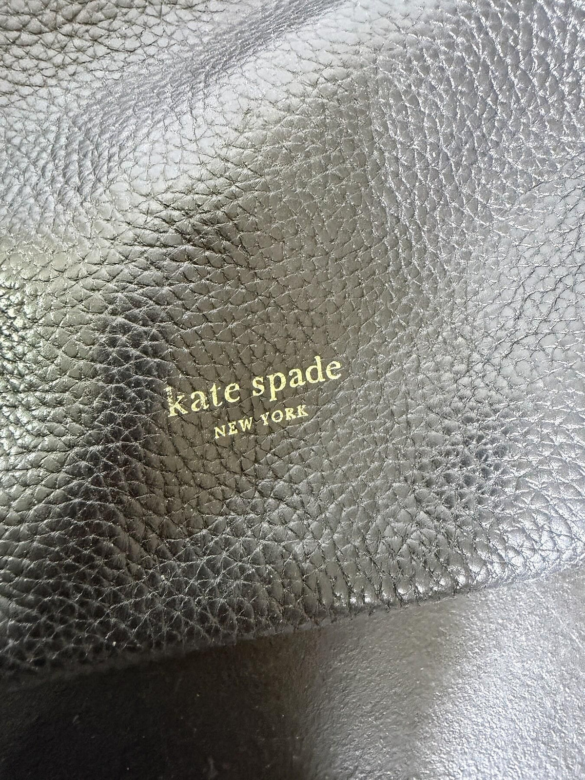 Kate Spade New York Black Pebbled Leather Double Zip Pouch Wristlet - Wormhole Thrift