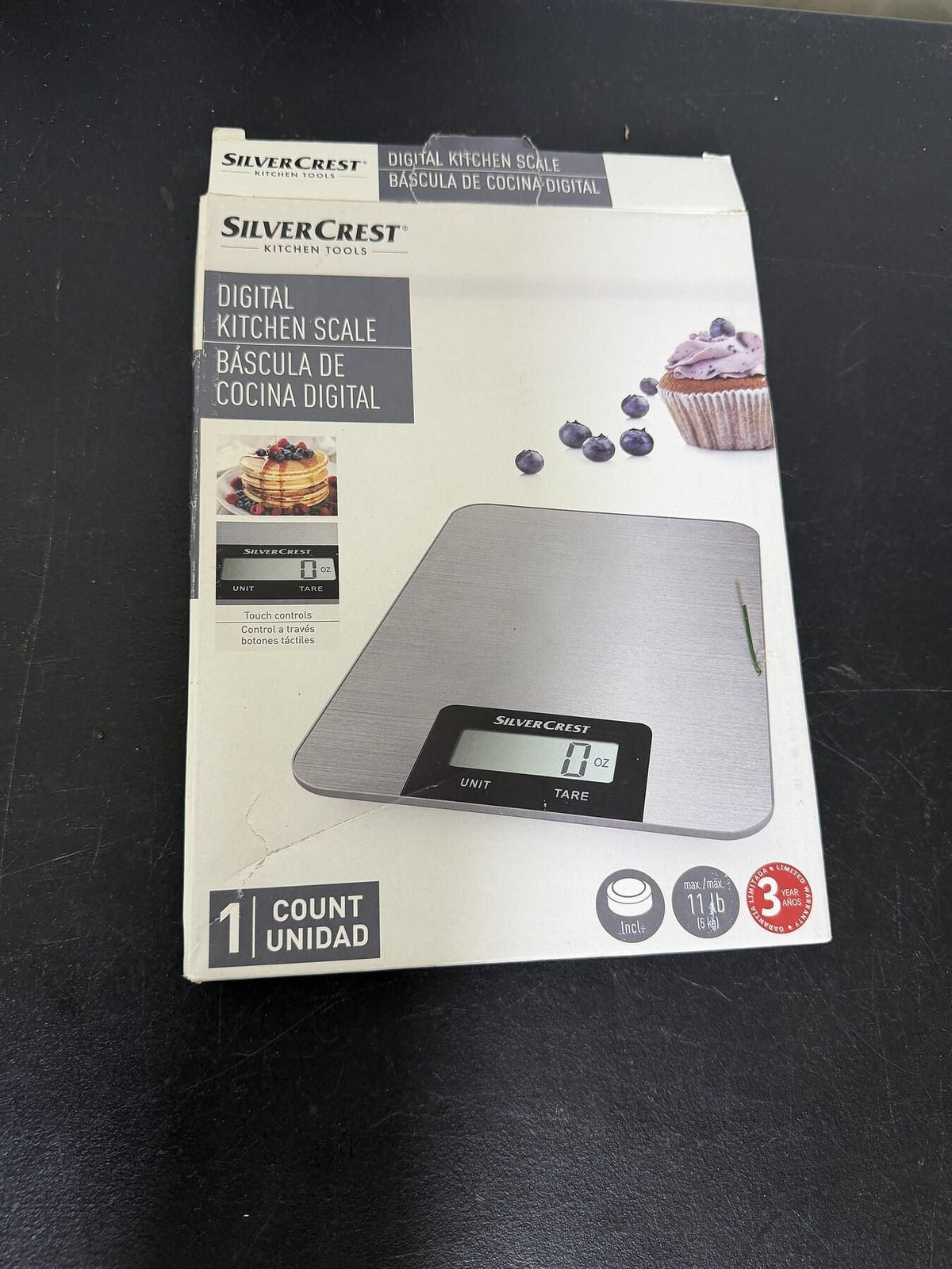 Silver Crest SKW 5 B1 Digital Kitchen Scale 11lb/5kg Open Box - Wormhole Thrift