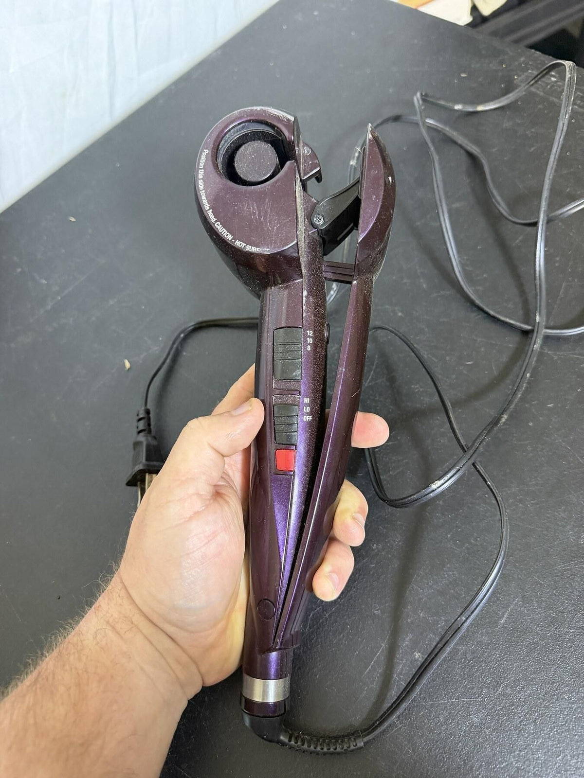 Conair InfinitiPRO Automatic Hair Curler - Dark Purple - Wormhole Thrift