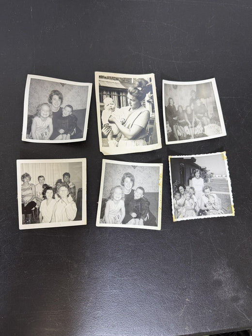Vintage ILFORD Black & White Family Snapshots - Lot of 6 Photos - Wormhole Thrift