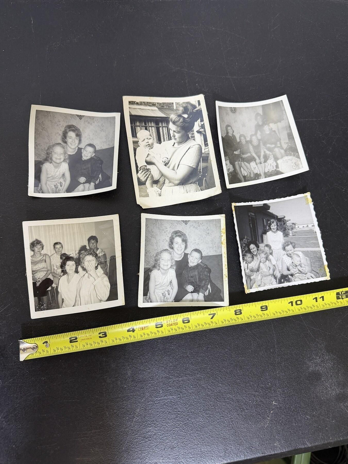 Vintage ILFORD Black & White Family Snapshots - Lot of 6 Photos - Wormhole Thrift