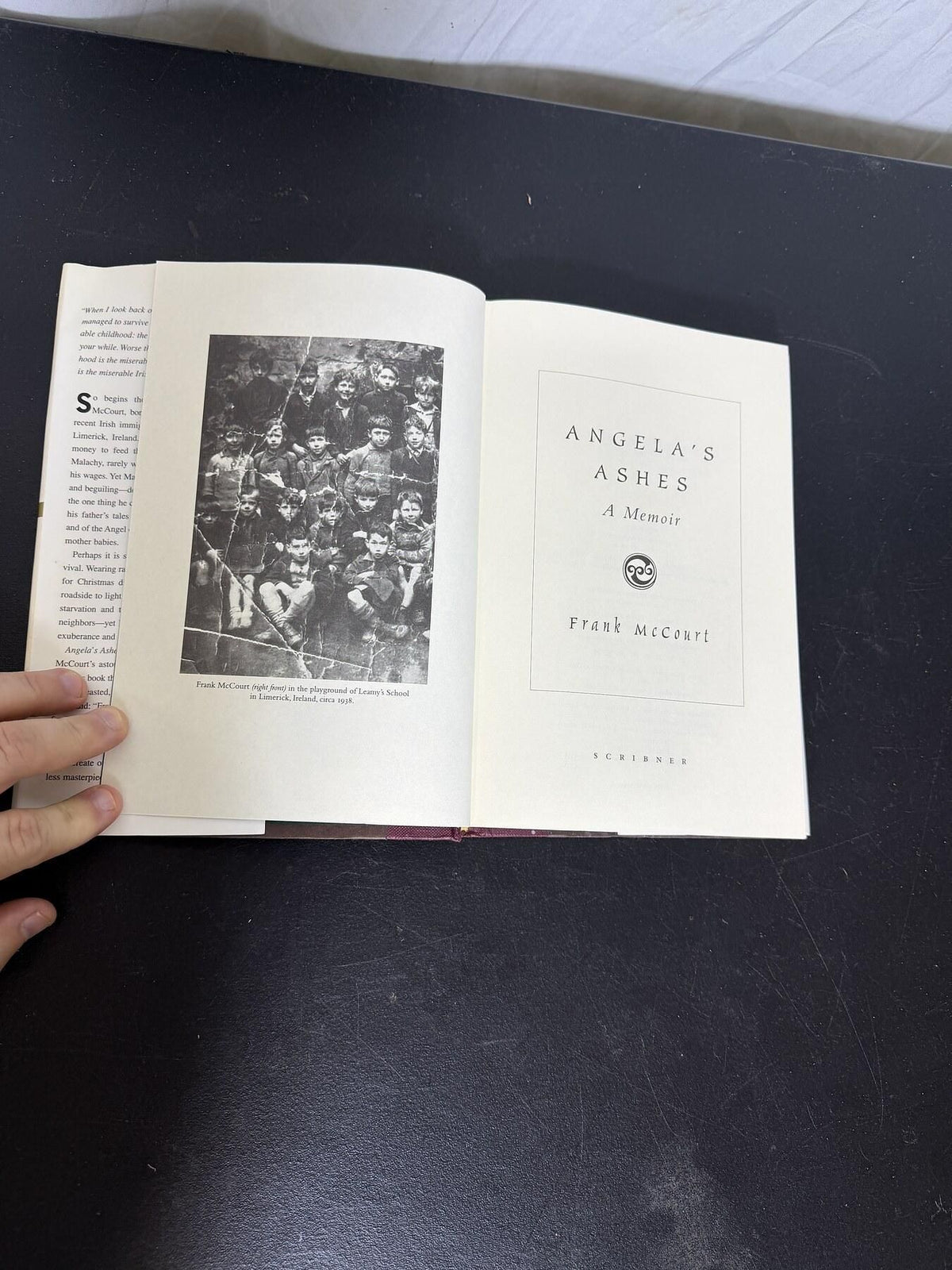 Angela's Ashes A Memoir by Frank McCourt Hardcover Book 1996 - Wormhole Thrift