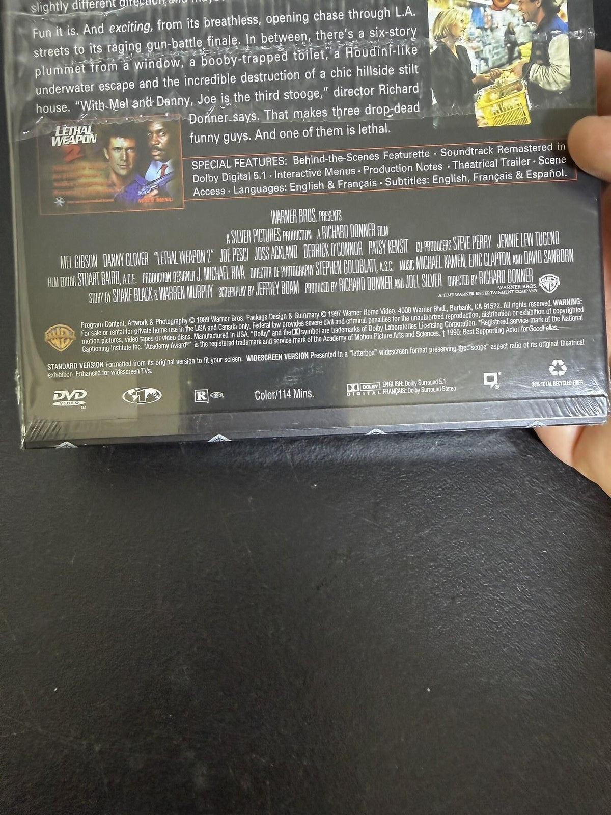 Vintage Lethal Weapon 2 DVD - Mel Gibson Danny Glover Action Movie - Wormhole Thrift