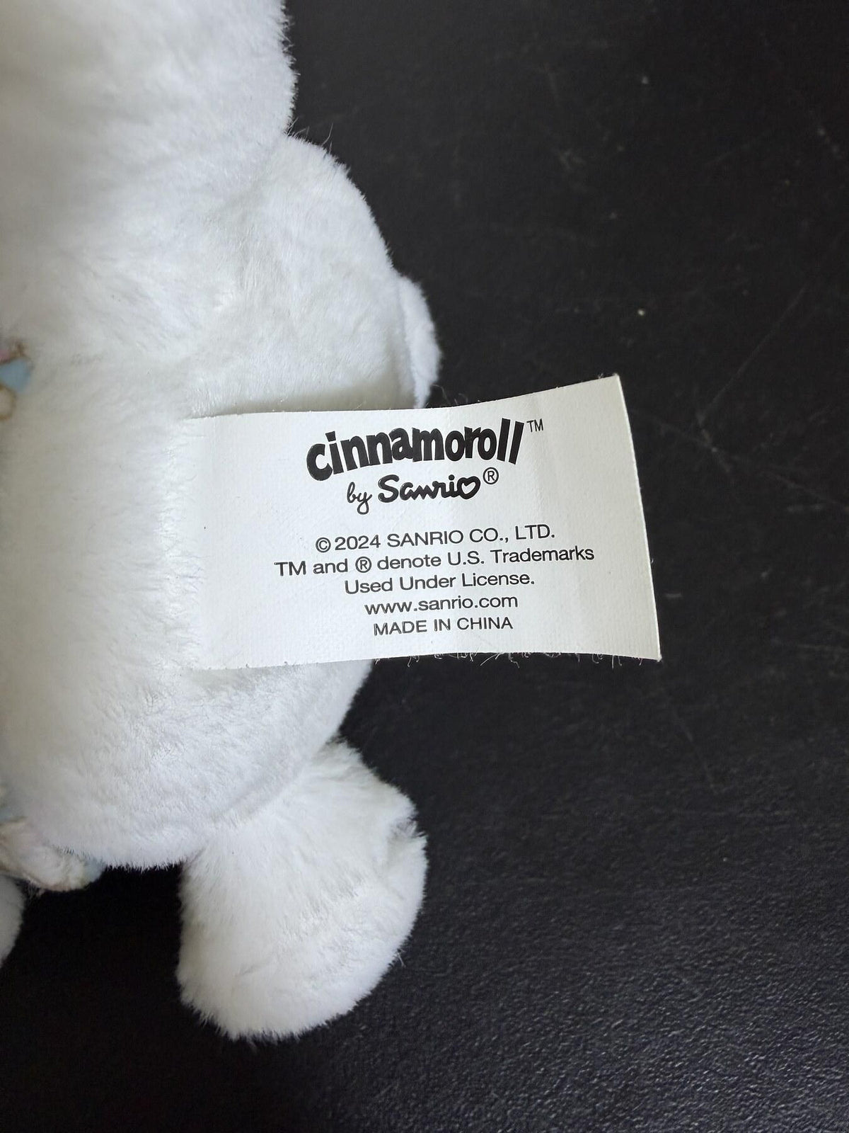 Sanrio Cinnamoroll Plush Toy - White with Blue Shirt - 2024 - Wormhole Thrift