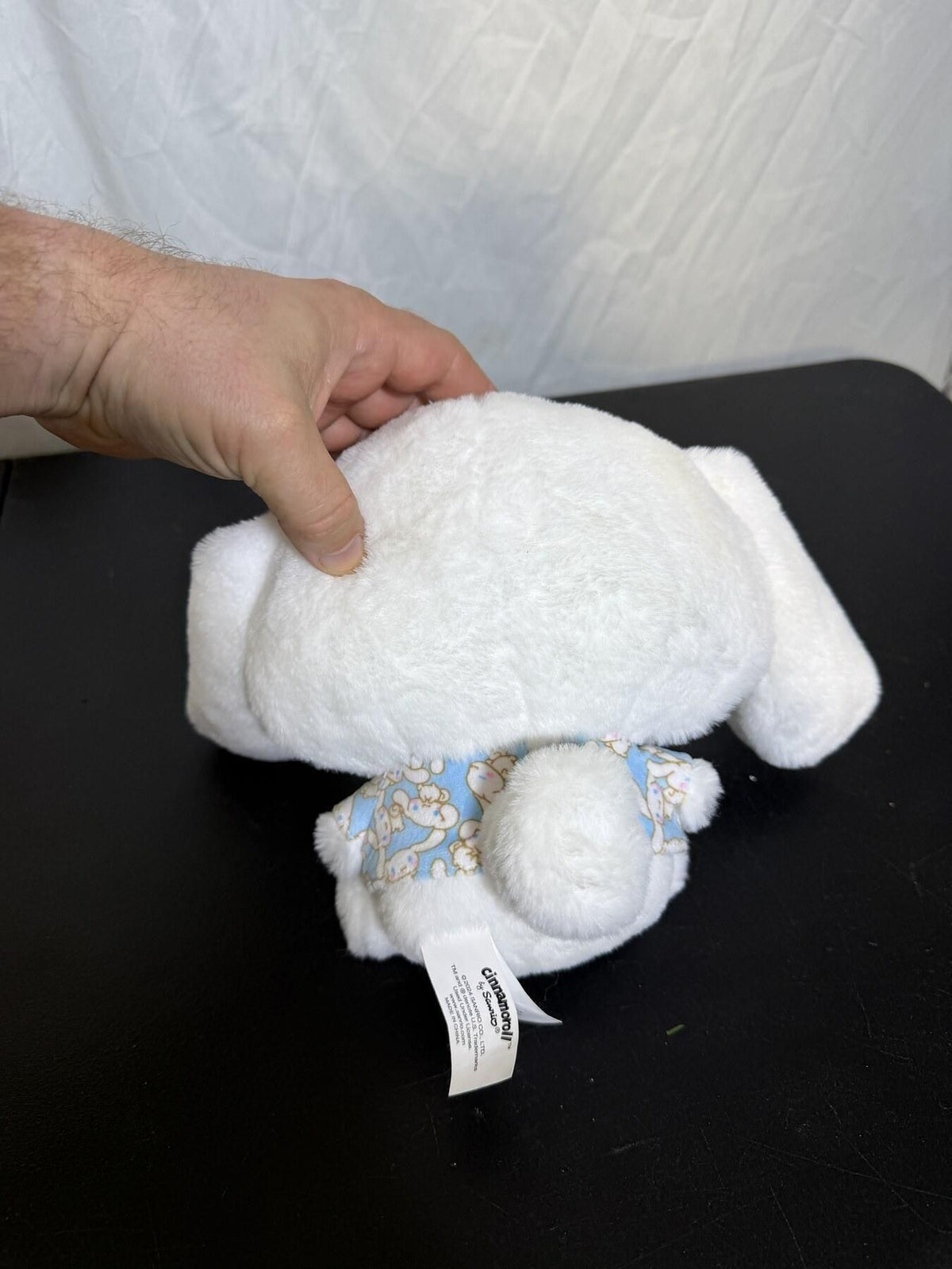 Sanrio Cinnamoroll Plush Toy - White with Blue Shirt - 2024 - Wormhole Thrift