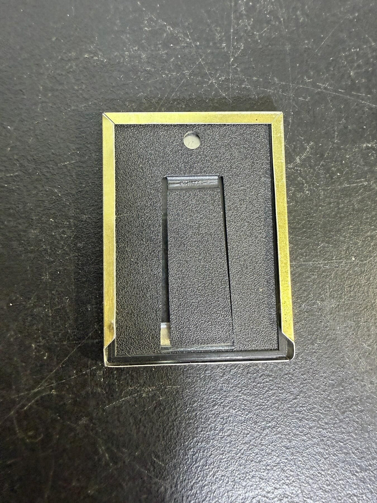 Retro Style Black & Gold Layered Metal Mini Picture Frame - Wormhole Thrift
