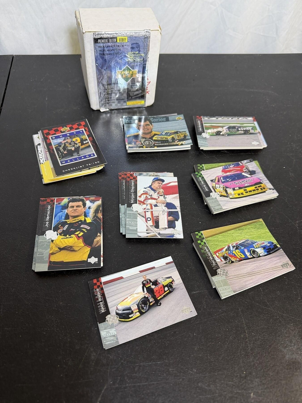 Vintage 1995 Upper Deck Premiere Edition NASCAR Trading Cards Box Lot - Wormhole Thrift