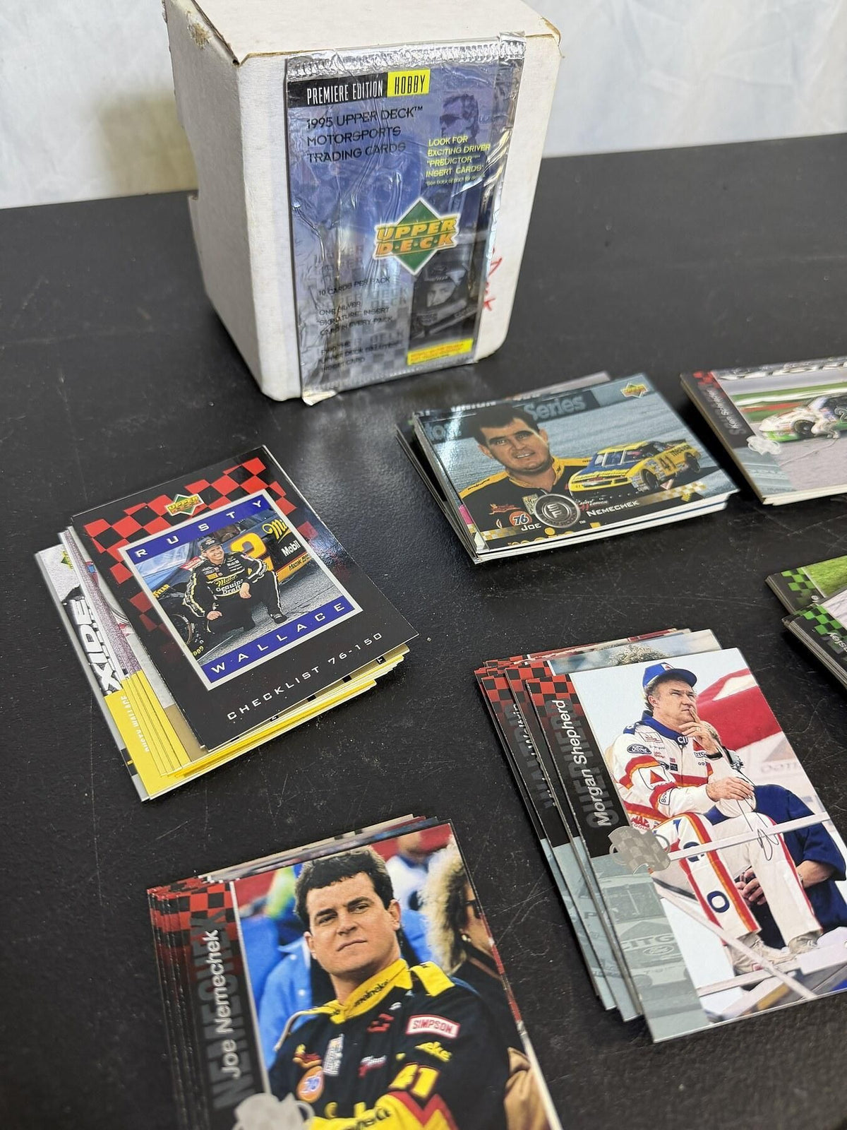 Vintage 1995 Upper Deck Premiere Edition NASCAR Trading Cards Box Lot - Wormhole Thrift