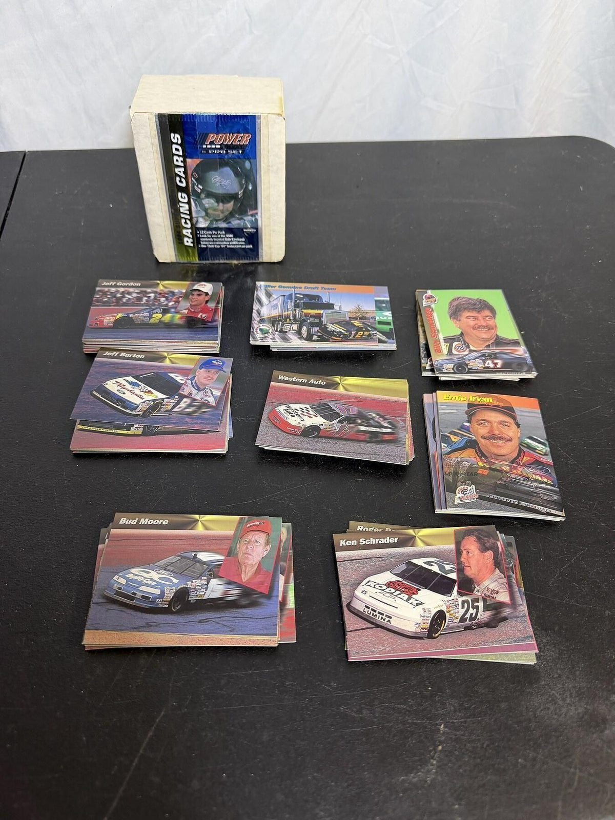 Vintage Power Pro Set NASCAR Racing Cards Lot - Jeff Gordon, Ken Schrader - Wormhole Thrift