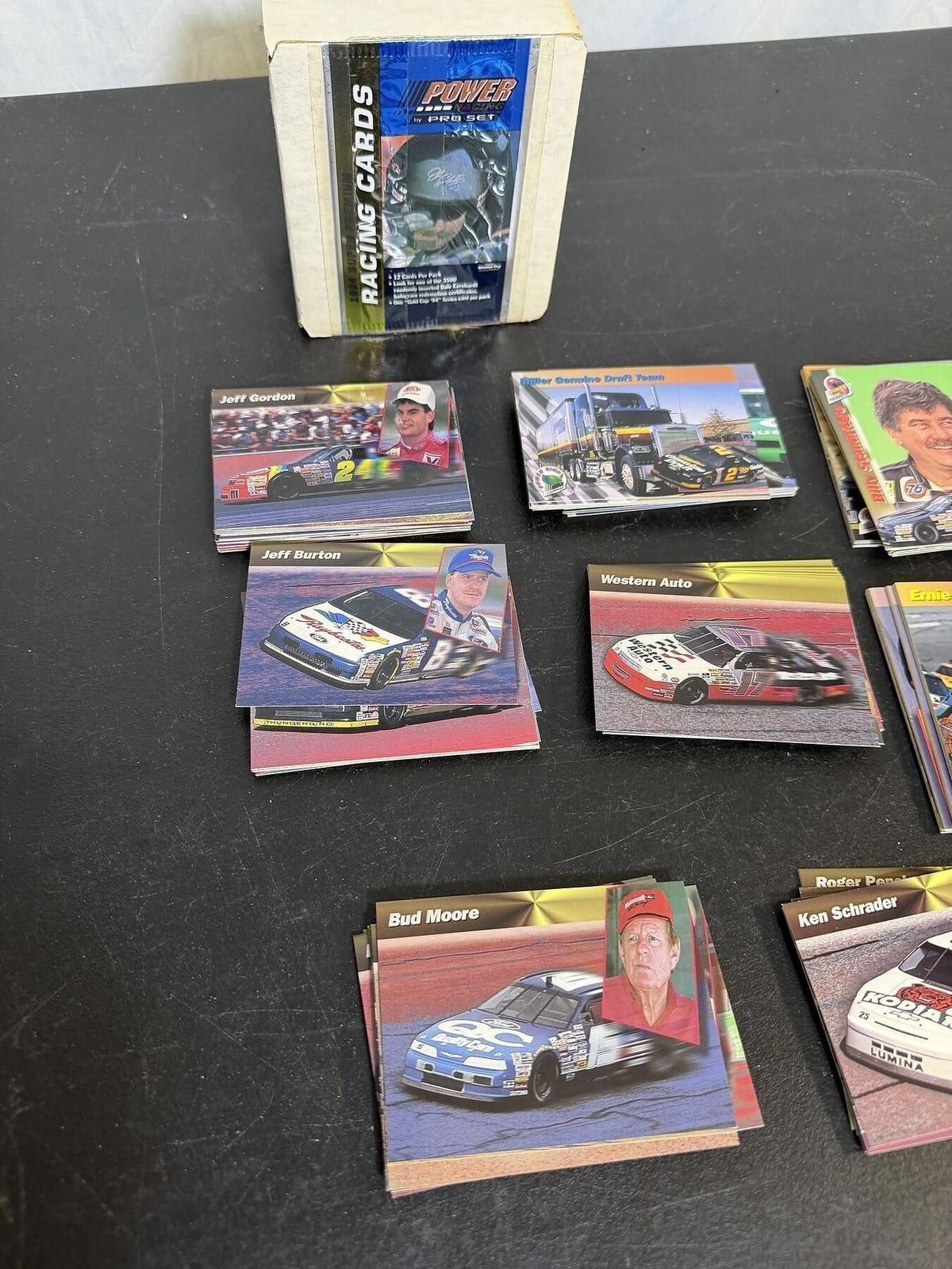 Vintage Power Pro Set NASCAR Racing Cards Lot - Jeff Gordon, Ken Schrader - Wormhole Thrift