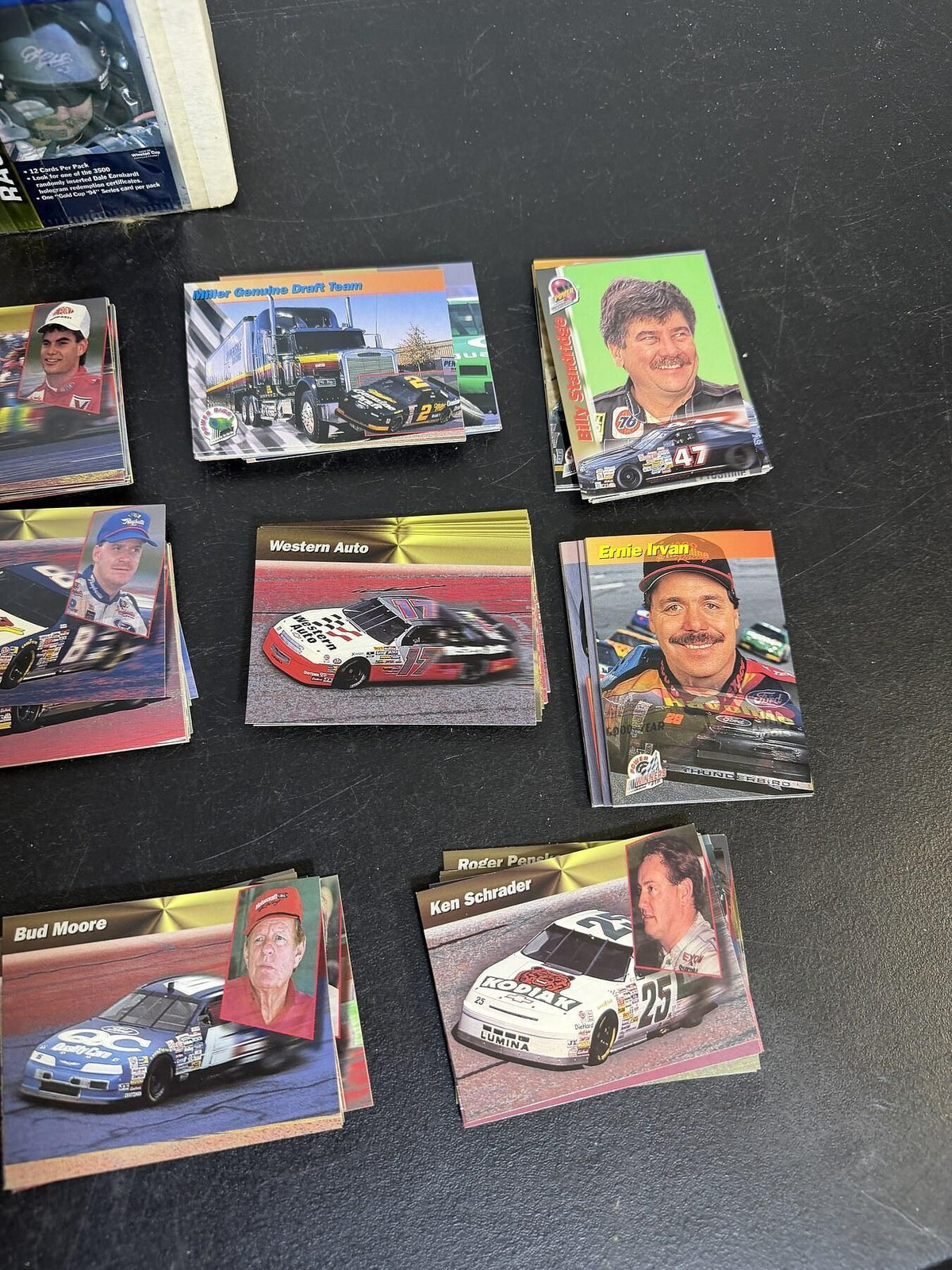 Vintage Power Pro Set NASCAR Racing Cards Lot - Jeff Gordon, Ken Schrader - Wormhole Thrift