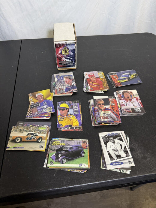 Vintage NASCAR 100% Race Trading Card Lot w/ Box Jeff Gordon Loy Allen - Wormhole Thrift