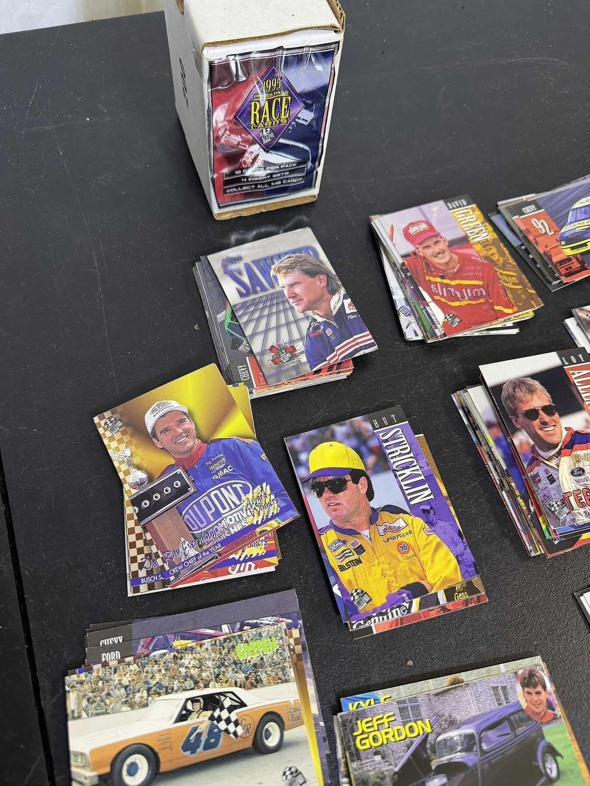 Vintage NASCAR 100% Race Trading Card Lot w/ Box Jeff Gordon Loy Allen - Wormhole Thrift