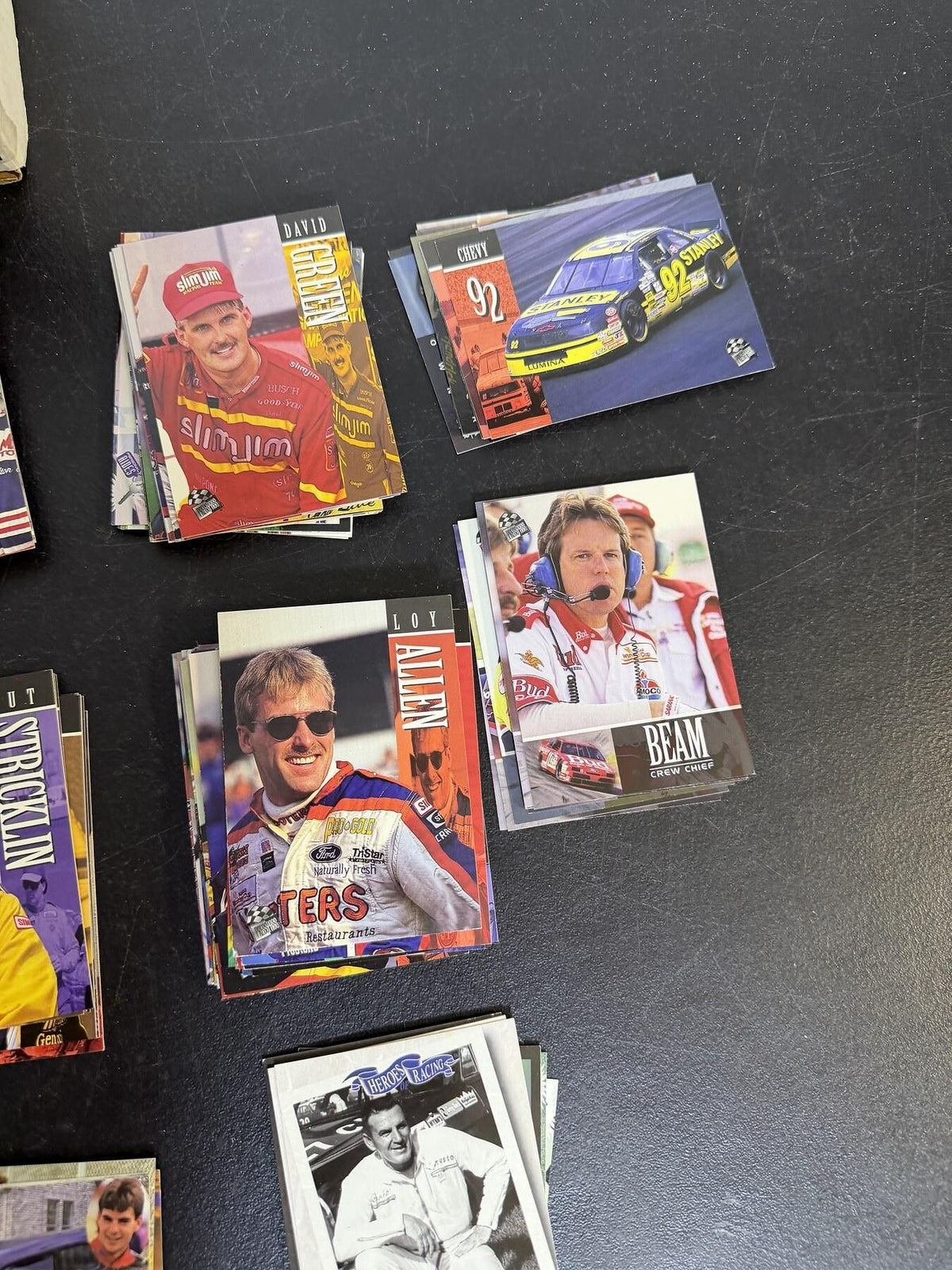 Vintage NASCAR 100% Race Trading Card Lot w/ Box Jeff Gordon Loy Allen - Wormhole Thrift