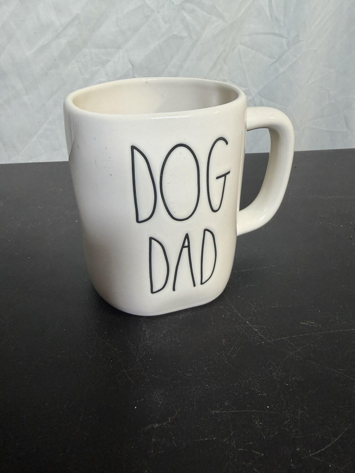 Rae Dunn DOG DAD Artisan Collection White Ceramic Coffee Mug - Wormhole Thrift