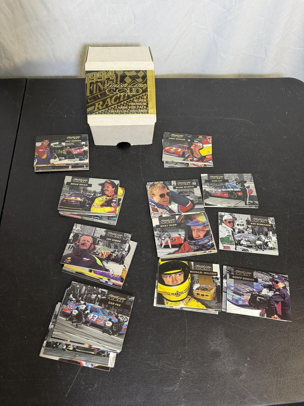 1994 Finish Line Gold NASCAR Racing Cards Lot - Vintage Sports Cards - Wormhole Thrift