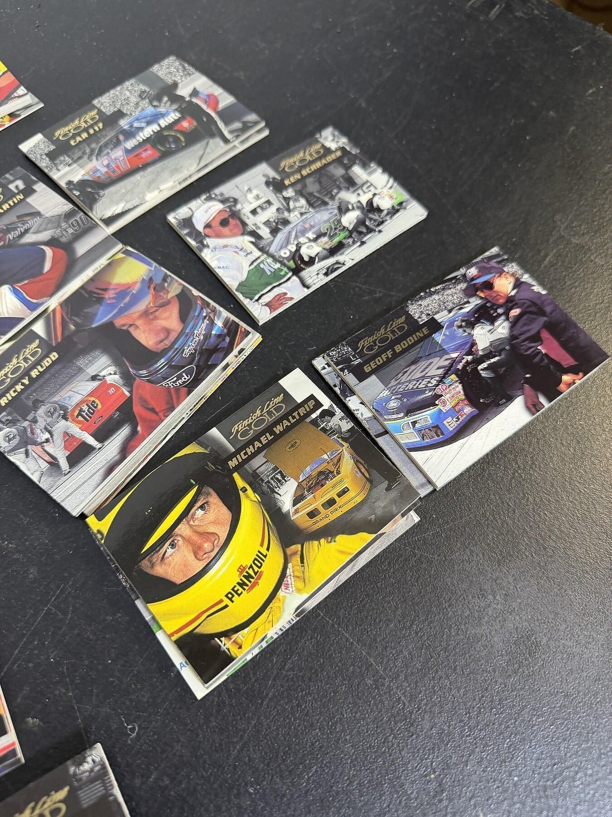 1994 Finish Line Gold NASCAR Racing Cards Lot - Vintage Sports Cards - Wormhole Thrift