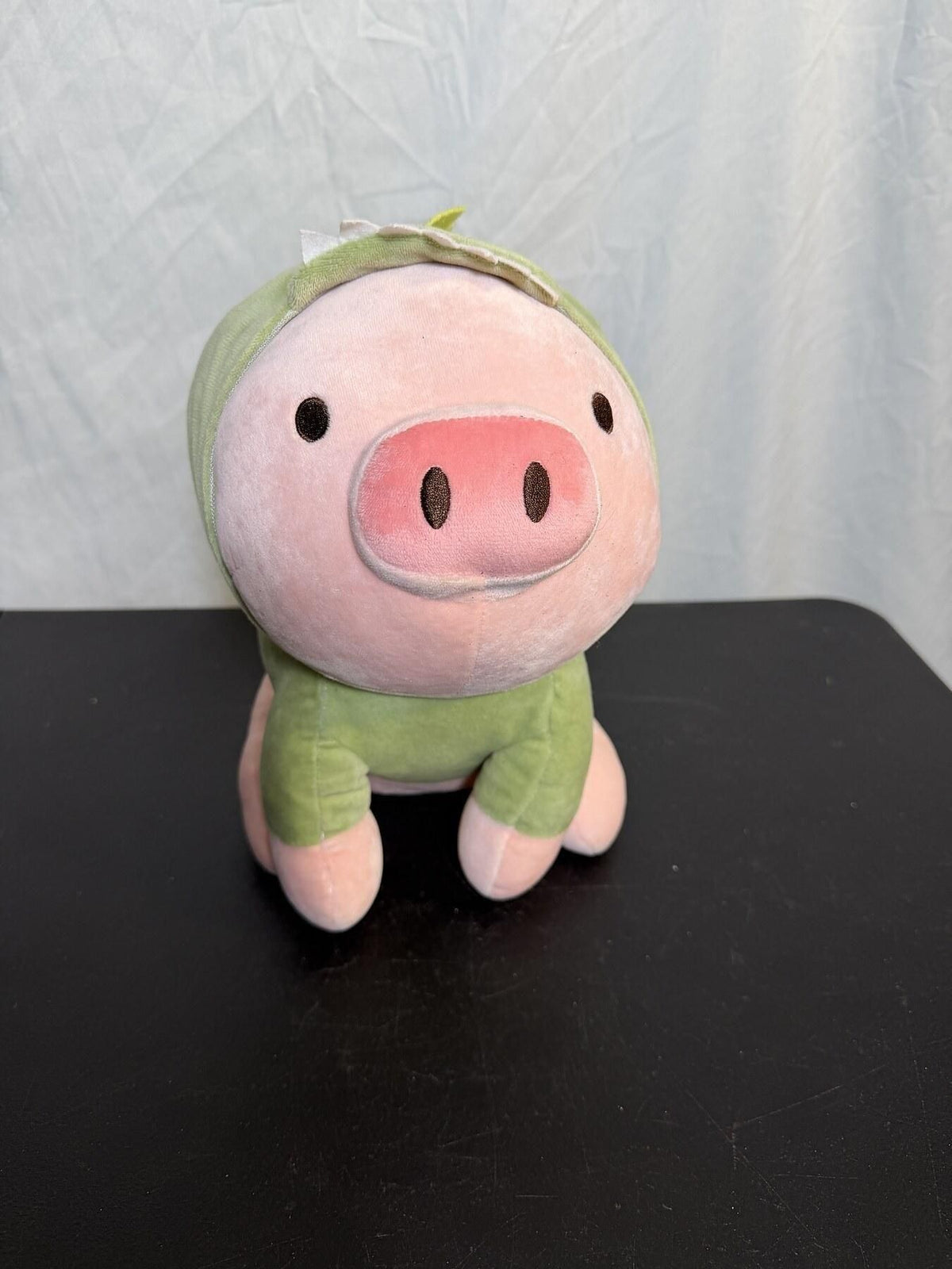 MINISO Pink Pig in Green Dinosaur Costume Plush Toy 10.6in - Wormhole Thrift