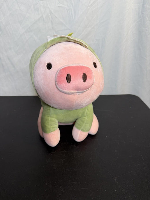 MINISO Pink Pig in Green Dinosaur Costume Plush Toy 10.6in - Wormhole Thrift