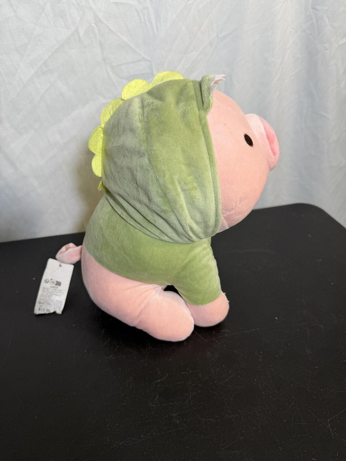 MINISO Pink Pig in Green Dinosaur Costume Plush Toy 10.6in - Wormhole Thrift