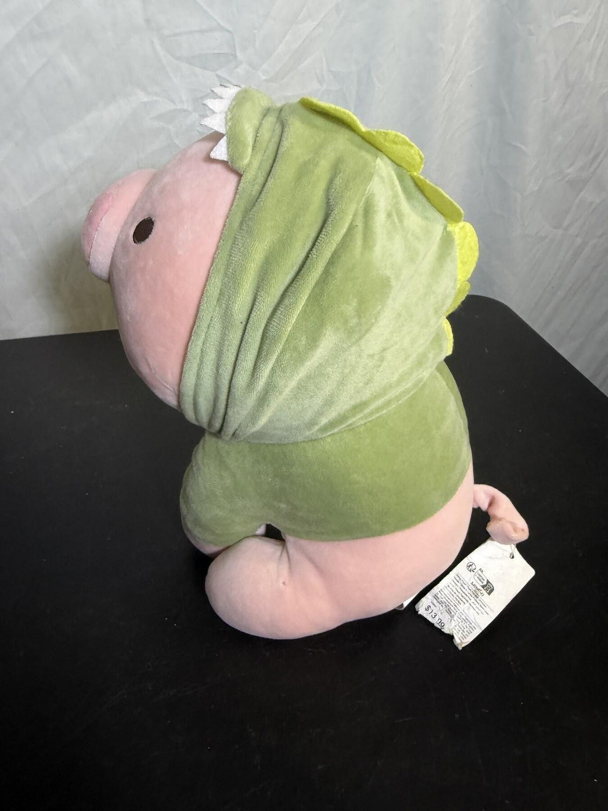 MINISO Pink Pig in Green Dinosaur Costume Plush Toy 10.6in - Wormhole Thrift
