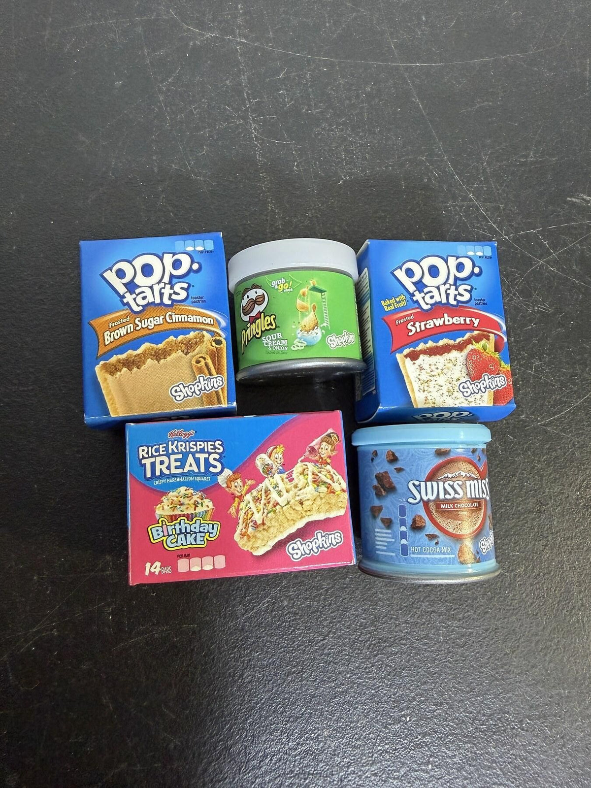 Shopkins Real Littles Miniature Food Lot of 5 Pop-Tarts Pringles Swiss Miss - Wormhole Thrift