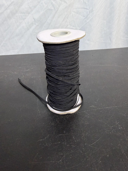 Bulk Black Elastic Cord Spool - Craft & Sewing Supply - Wormhole Thrift