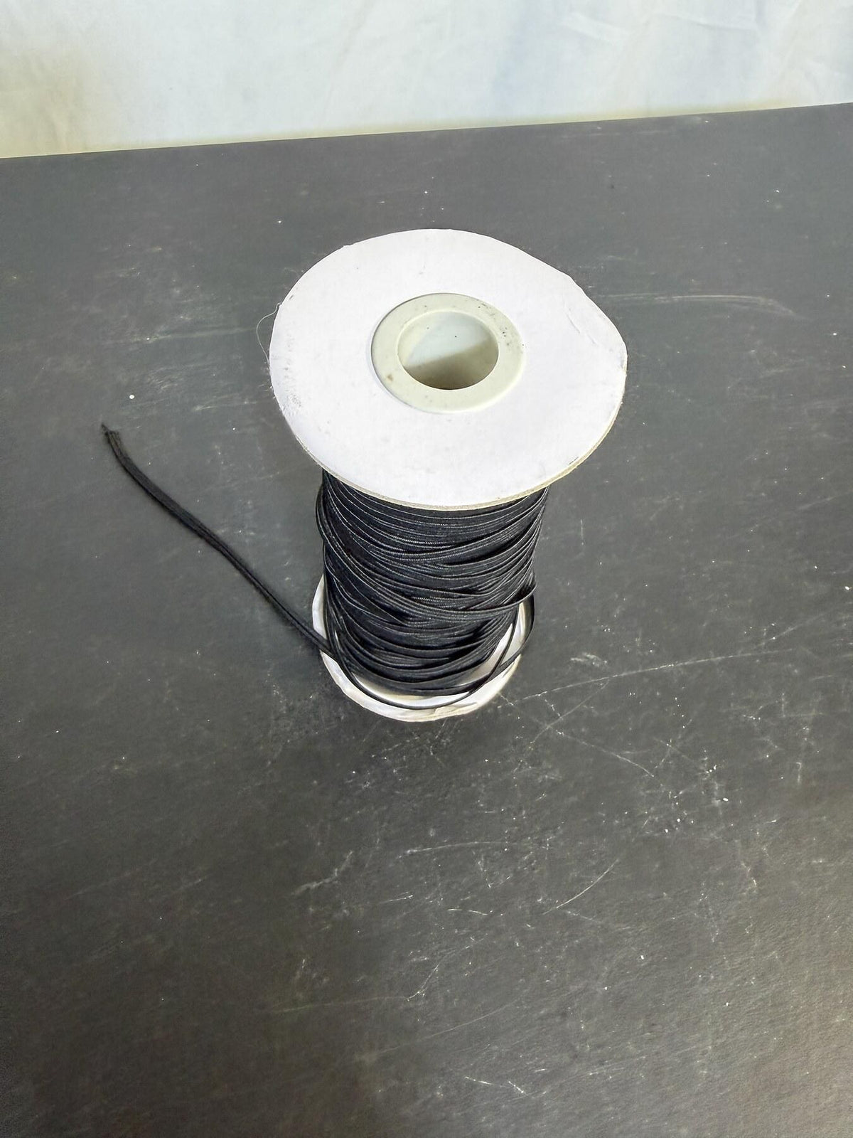 Bulk Black Elastic Cord Spool - Craft & Sewing Supply - Wormhole Thrift