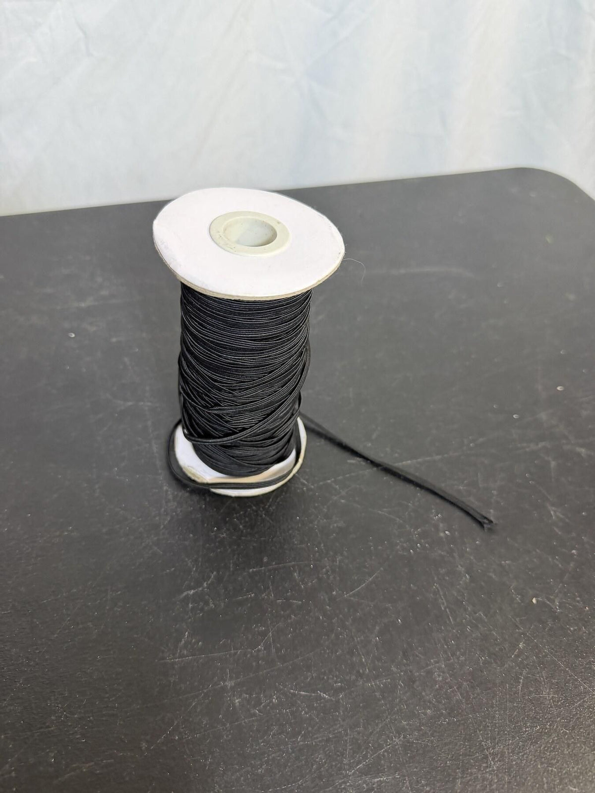Bulk Black Elastic Cord Spool - Craft & Sewing Supply - Wormhole Thrift
