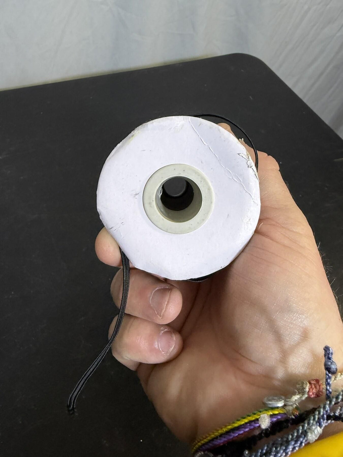 Bulk Black Elastic Cord Spool - Craft & Sewing Supply - Wormhole Thrift