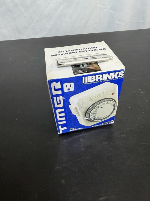 BRINKS 42-1020 Mechanical Timer Indoor Grounded Plug New Open Box - Wormhole Thrift