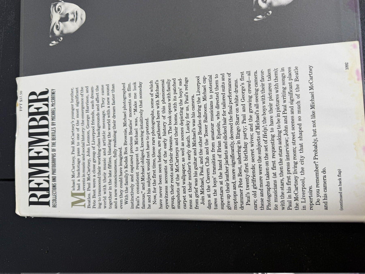 Vintage Remember The Beatles Michael McCartney Photo Book Henry Holt - Wormhole Thrift