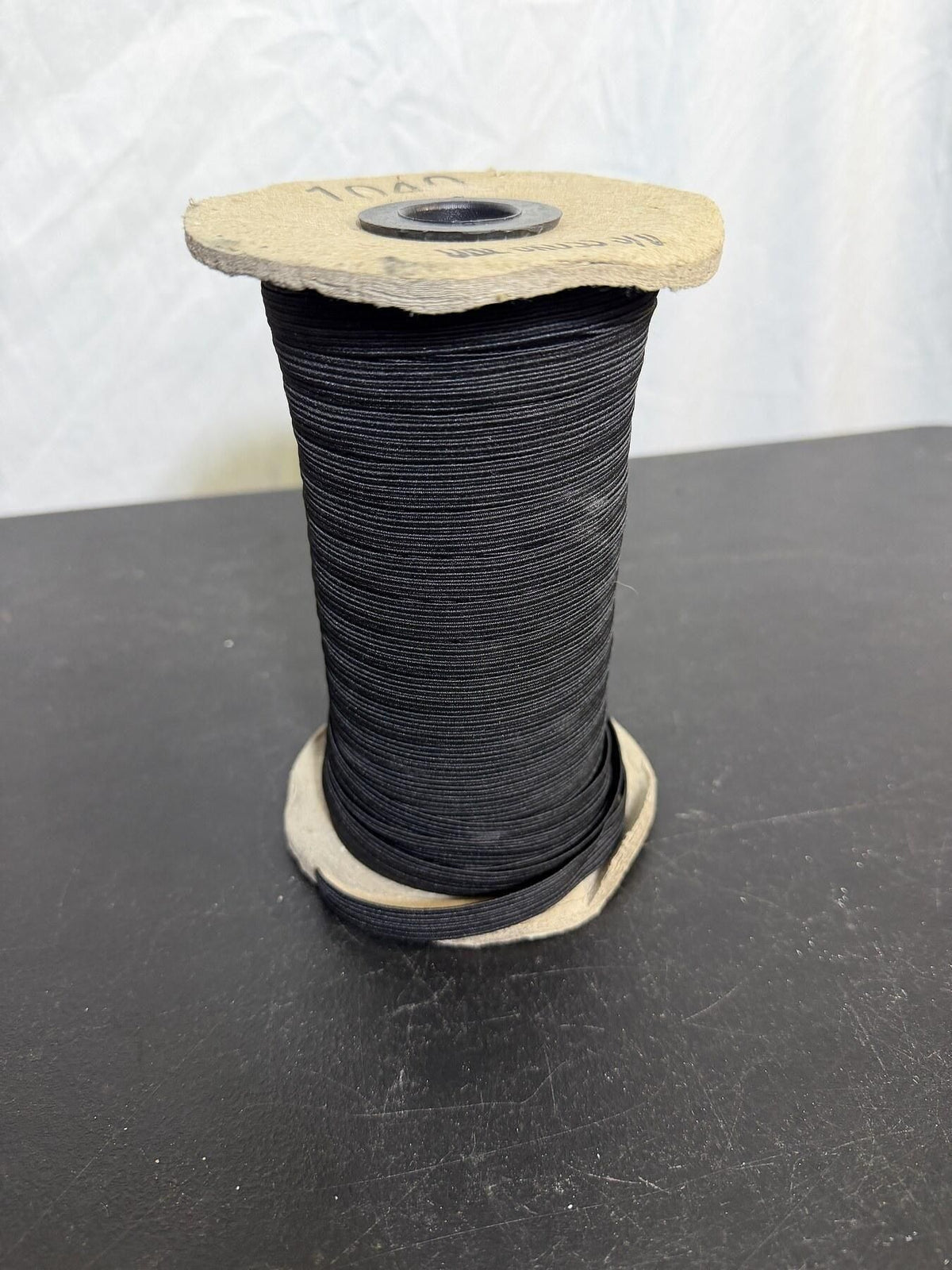 Vintage UUL CROSS Black Elastic Spool 1040 Sewing Craft Supply - Wormhole Thrift