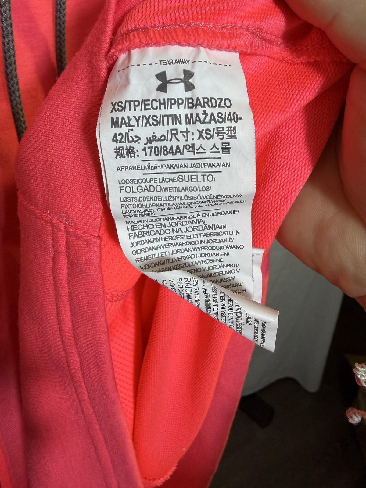 Under Armour Women's XS Neon Pink Loose Fit Cowl Neck Hoodie - Wormhole Thrift