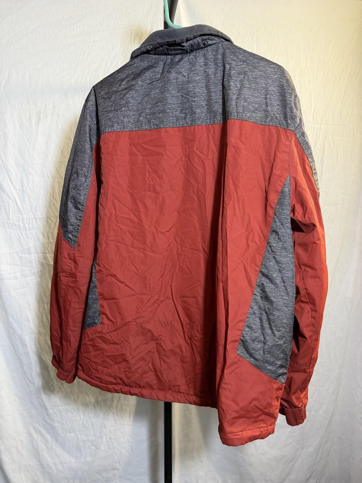 ZeroXposur Red Gray Insulated Zip Front Jacket L - Wormhole Thrift