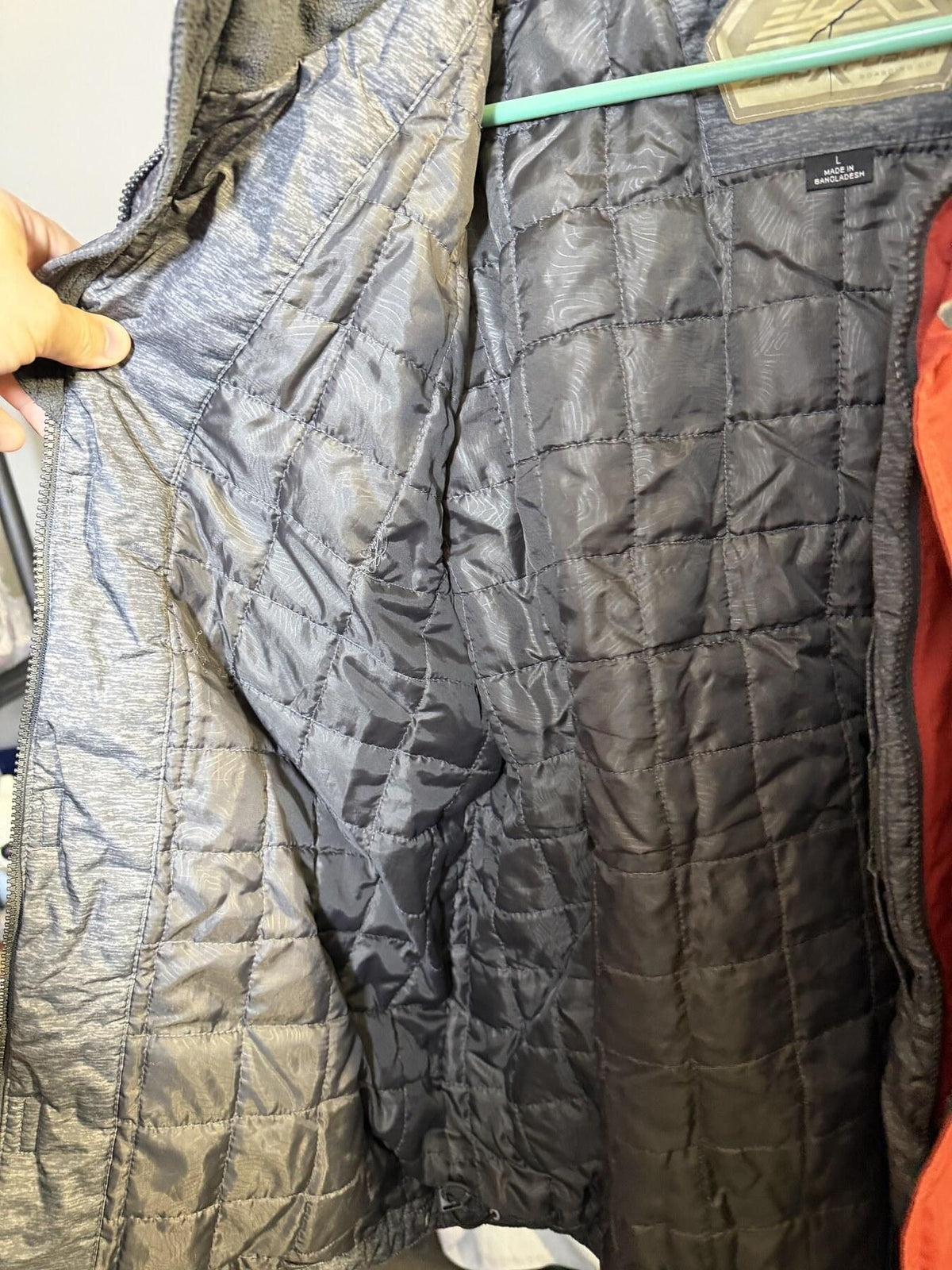 ZeroXposur Red Gray Insulated Zip Front Jacket L - Wormhole Thrift
