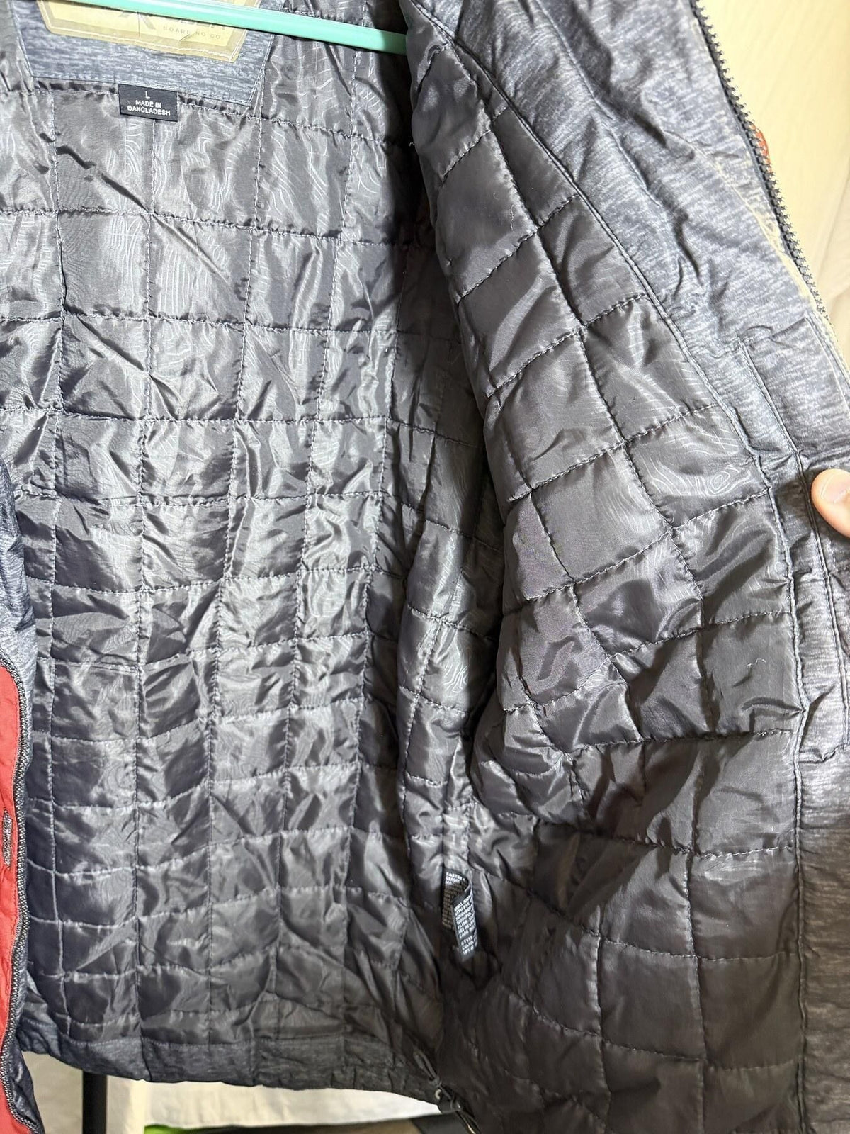 ZeroXposur Red Gray Insulated Zip Front Jacket L - Wormhole Thrift