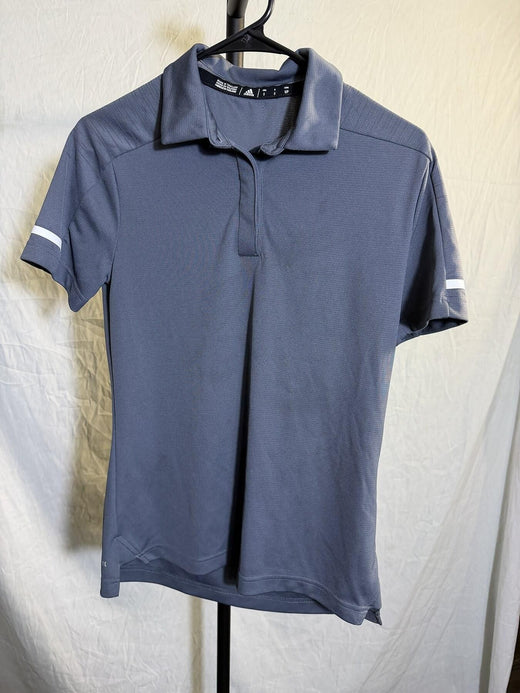 Adidas Women's Grey Performance Polo Shirt Size Small Activewear - Wormhole Thrift