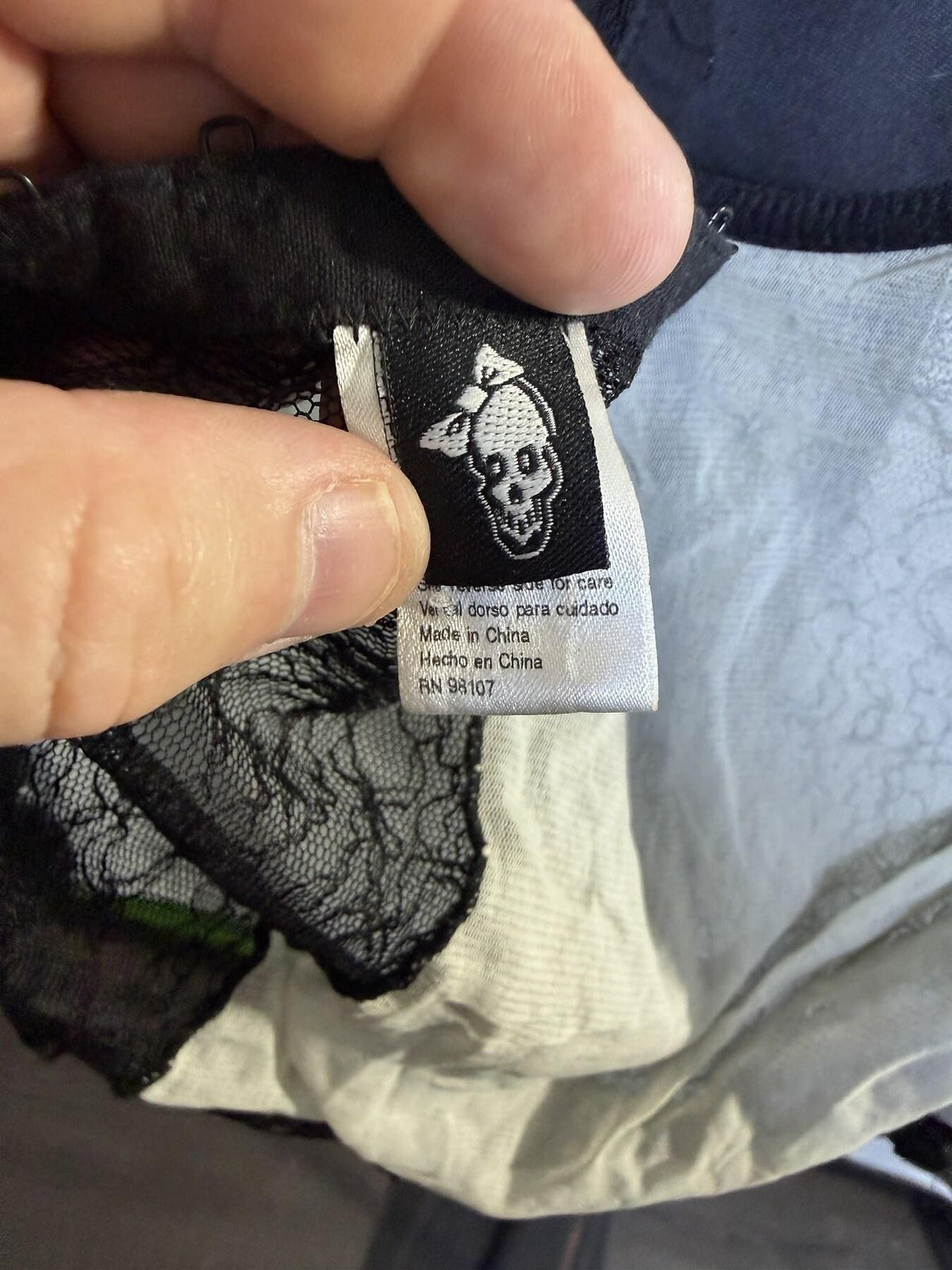 Hot Topic Style Black Lace Corset Babydoll Lingerie Top 34C - Wormhole Thrift