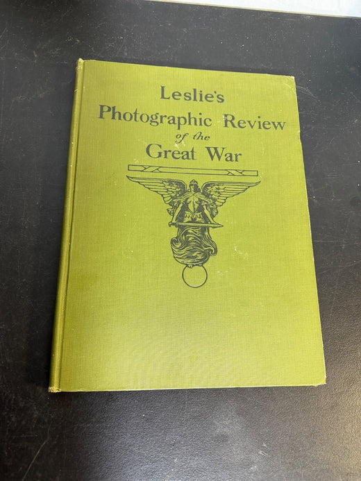 Antique 1921 Leslie's Photographic Review of The Great War WWI Book - Wormhole Thrift