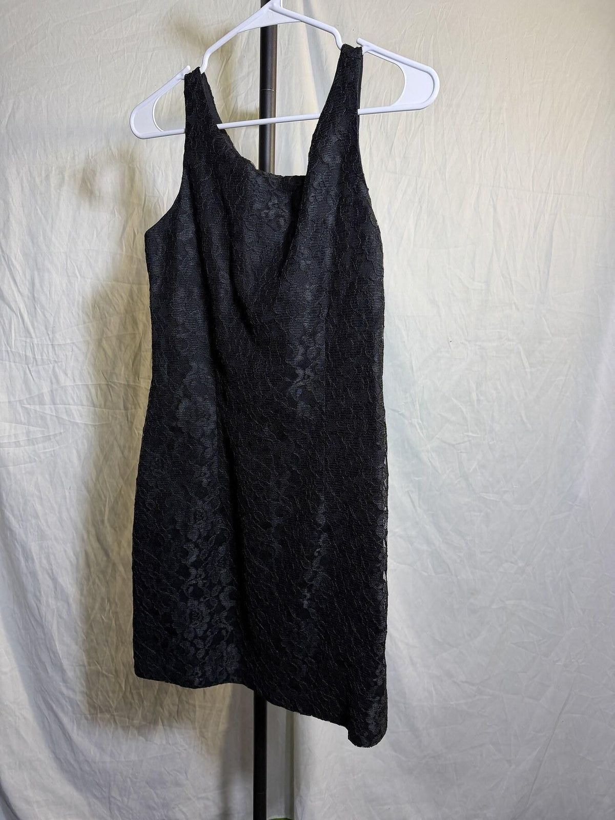 Vintage Rampage Black Lace Overlay Sleeveless Cocktail Dress - Wormhole Thrift