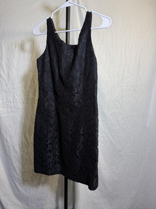 Vintage Rampage Black Lace Overlay Sleeveless Cocktail Dress - Wormhole Thrift