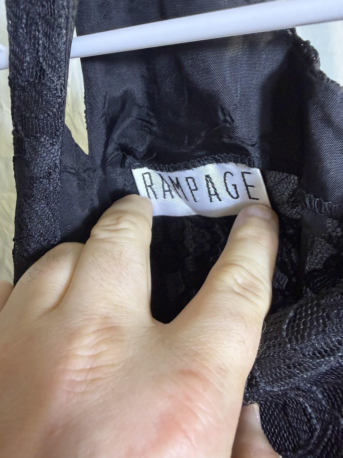 Vintage Rampage Black Lace Overlay Sleeveless Cocktail Dress - Wormhole Thrift