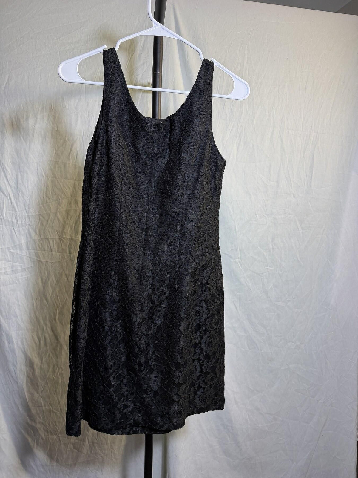 Vintage Rampage Black Lace Overlay Sleeveless Cocktail Dress - Wormhole Thrift
