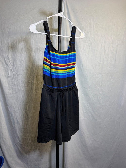 Vintage Jantzen Women's Size 12 Striped Skirted One-Piece Swimsuit - Wormhole Thrift