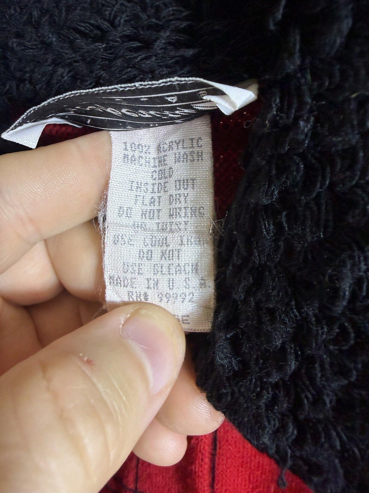Vintage Prosperity Red Plaid Fuzzy Collar Button-Front Cardigan Jacket - Wormhole Thrift