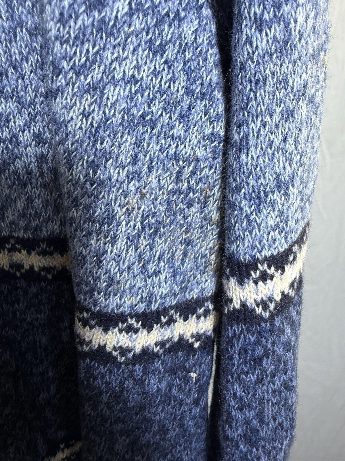 Vintage Dressbarn Blue Striped Ramie Cotton Full Zip Cardigan Sweater Size S - Wormhole Thrift