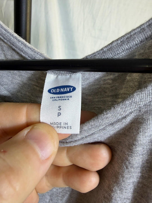 Old Navy Women's Grey Sleeveless Rayon Blend Dress Size Small Petite - Wormhole Thrift
